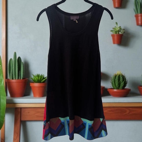 Hale Bob Handkerchief Abstract Hem Artsy Tunic Tank Boho Whimsical Fairy Size M - Picture 1 of 10